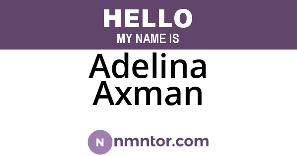 Adelina Axman