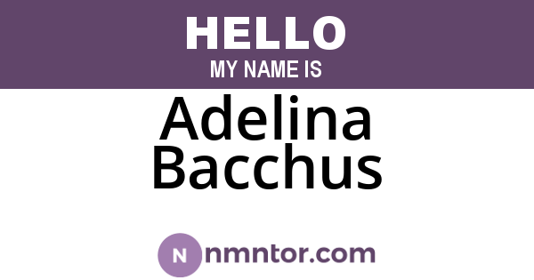 Adelina Bacchus