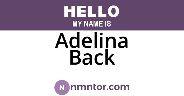 Adelina Back