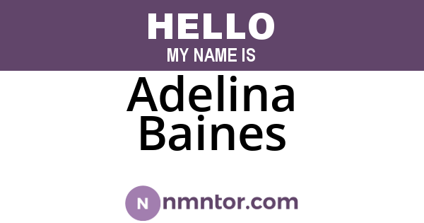 Adelina Baines