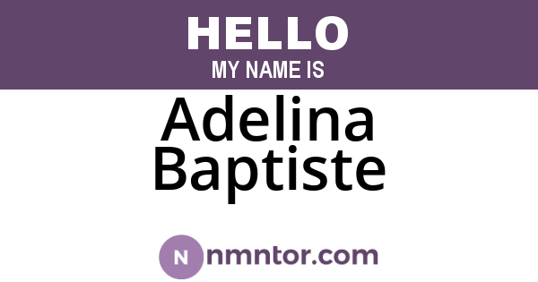 Adelina Baptiste