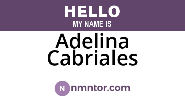 Adelina Cabriales