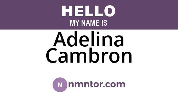 Adelina Cambron