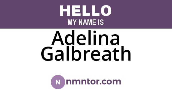 Adelina Galbreath