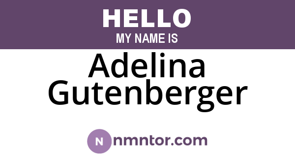 Adelina Gutenberger