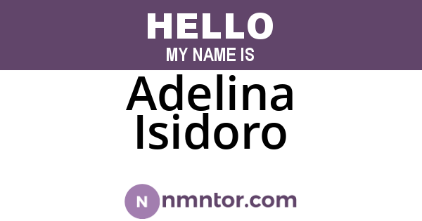 Adelina Isidoro