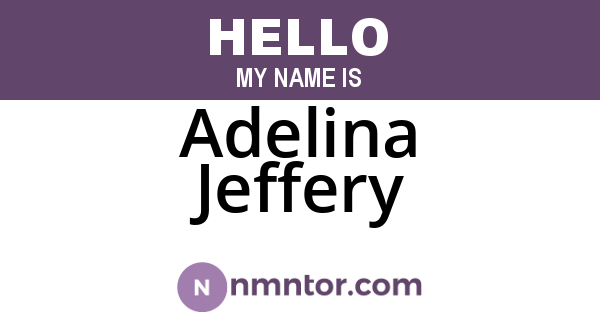 Adelina Jeffery