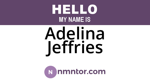 Adelina Jeffries