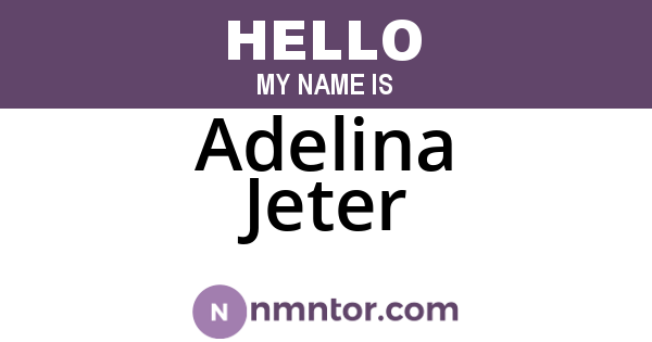 Adelina Jeter