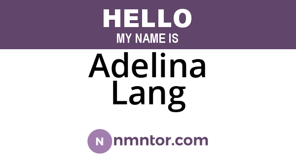 Adelina Lang