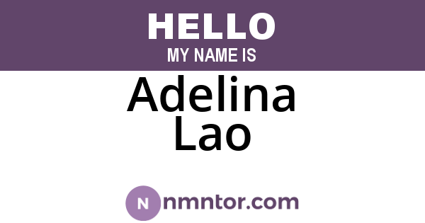 Adelina Lao