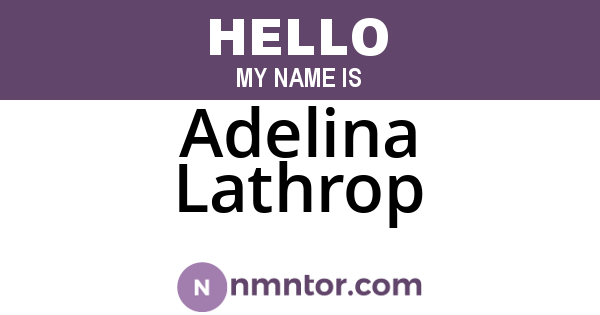 Adelina Lathrop