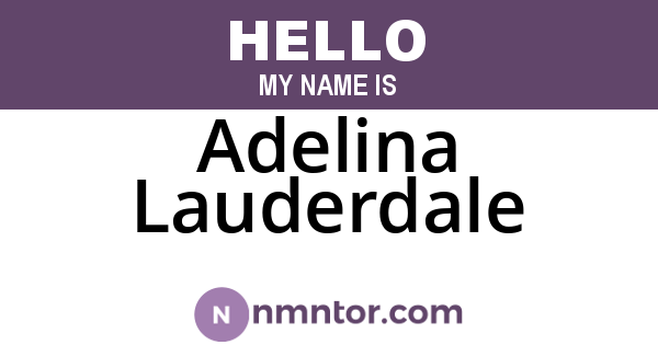 Adelina Lauderdale