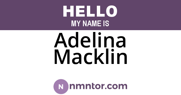 Adelina Macklin