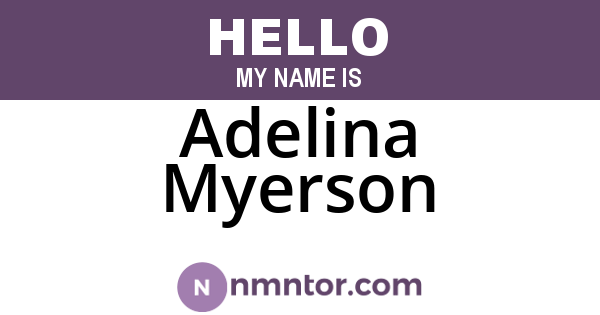 Adelina Myerson