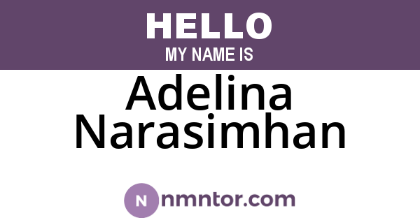 Adelina Narasimhan