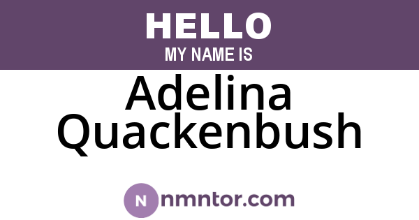 Adelina Quackenbush