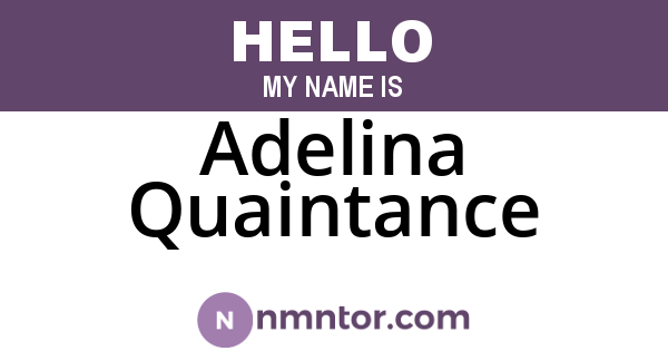 Adelina Quaintance