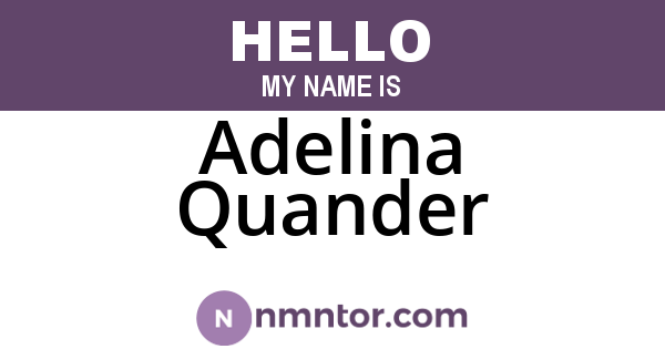 Adelina Quander