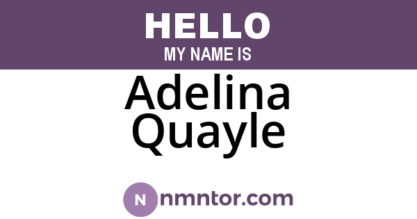 Adelina Quayle