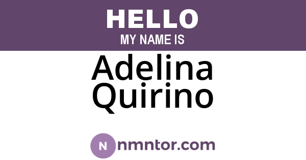 Adelina Quirino