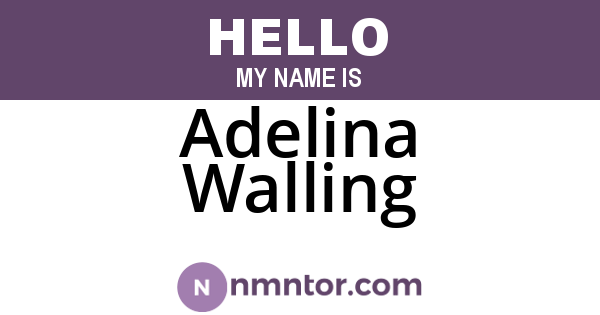 Adelina Walling