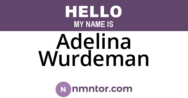 Adelina Wurdeman