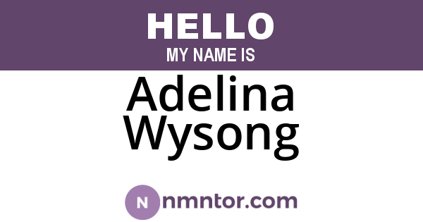 Adelina Wysong