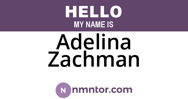 Adelina Zachman