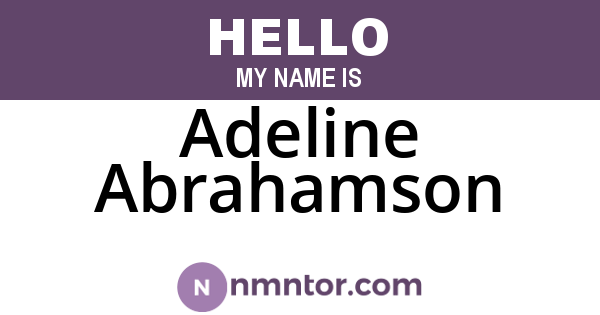 Adeline Abrahamson