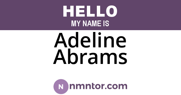 Adeline Abrams
