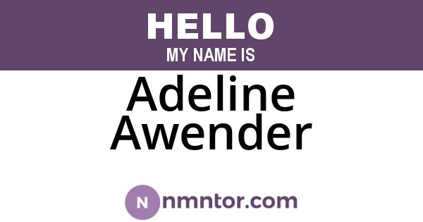 Adeline Awender