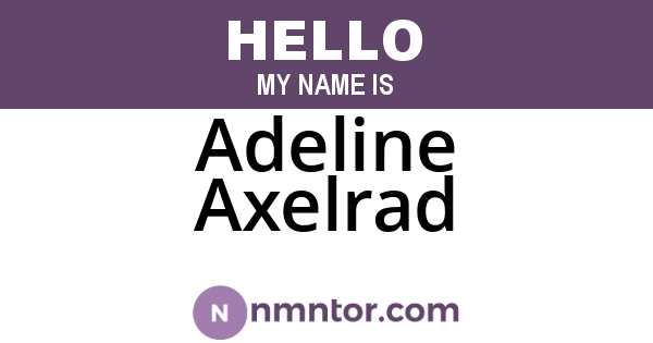 Adeline Axelrad
