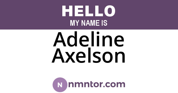 Adeline Axelson