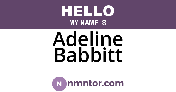 Adeline Babbitt