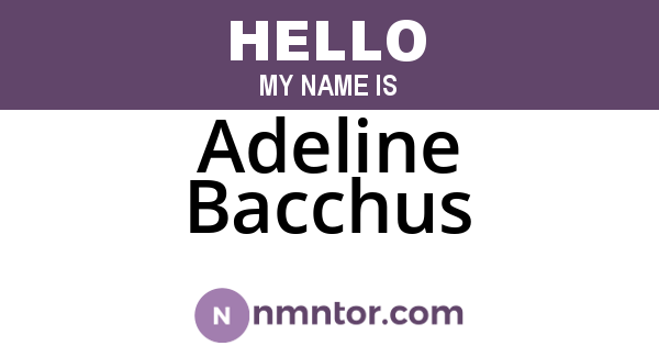 Adeline Bacchus