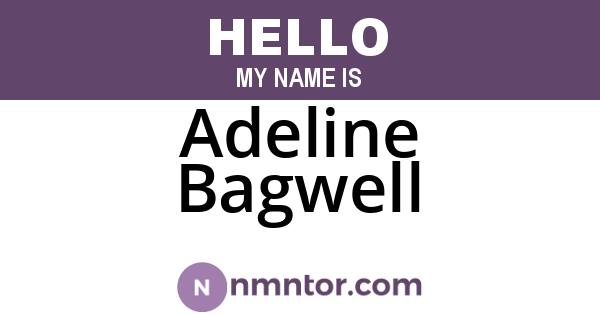 Adeline Bagwell
