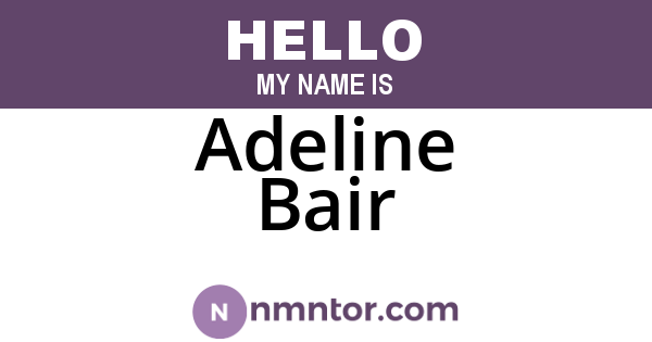 Adeline Bair