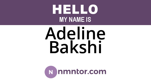 Adeline Bakshi