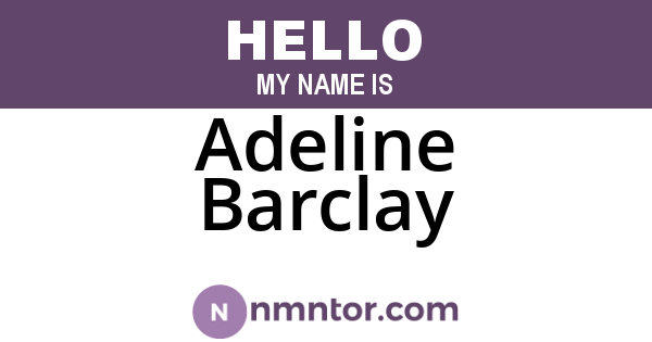 Adeline Barclay