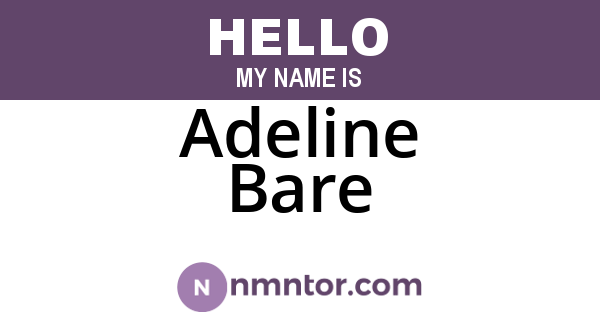 Adeline Bare