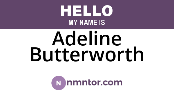 Adeline Butterworth