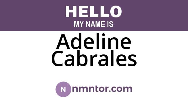 Adeline Cabrales