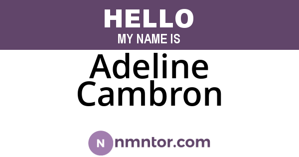Adeline Cambron