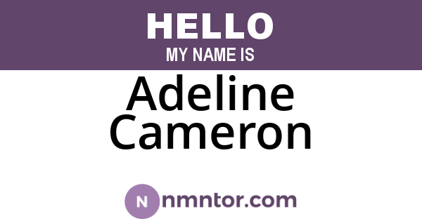 Adeline Cameron