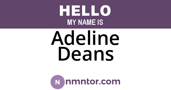 Adeline Deans