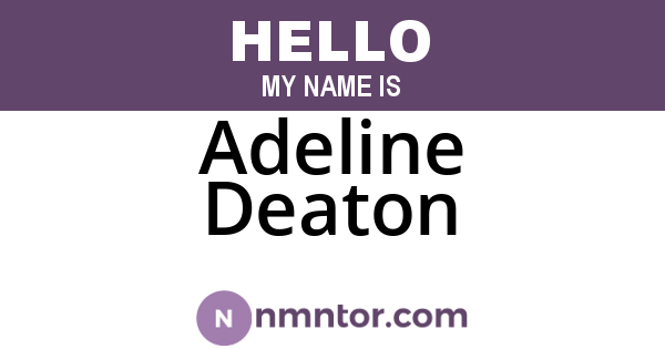 Adeline Deaton