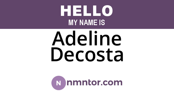 Adeline Decosta