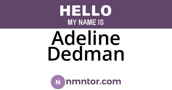 Adeline Dedman
