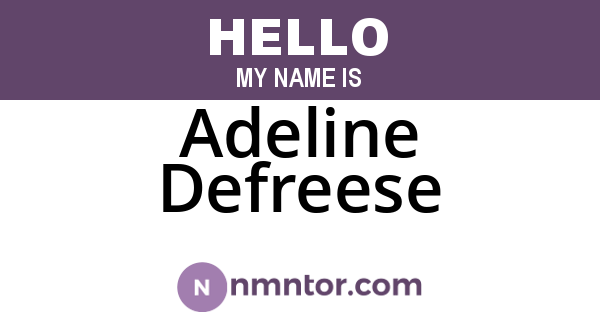 Adeline Defreese